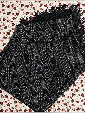 Vintage Cache Rhinestone Halter Dress Beaded Fringe Hem Made in USA Size 8